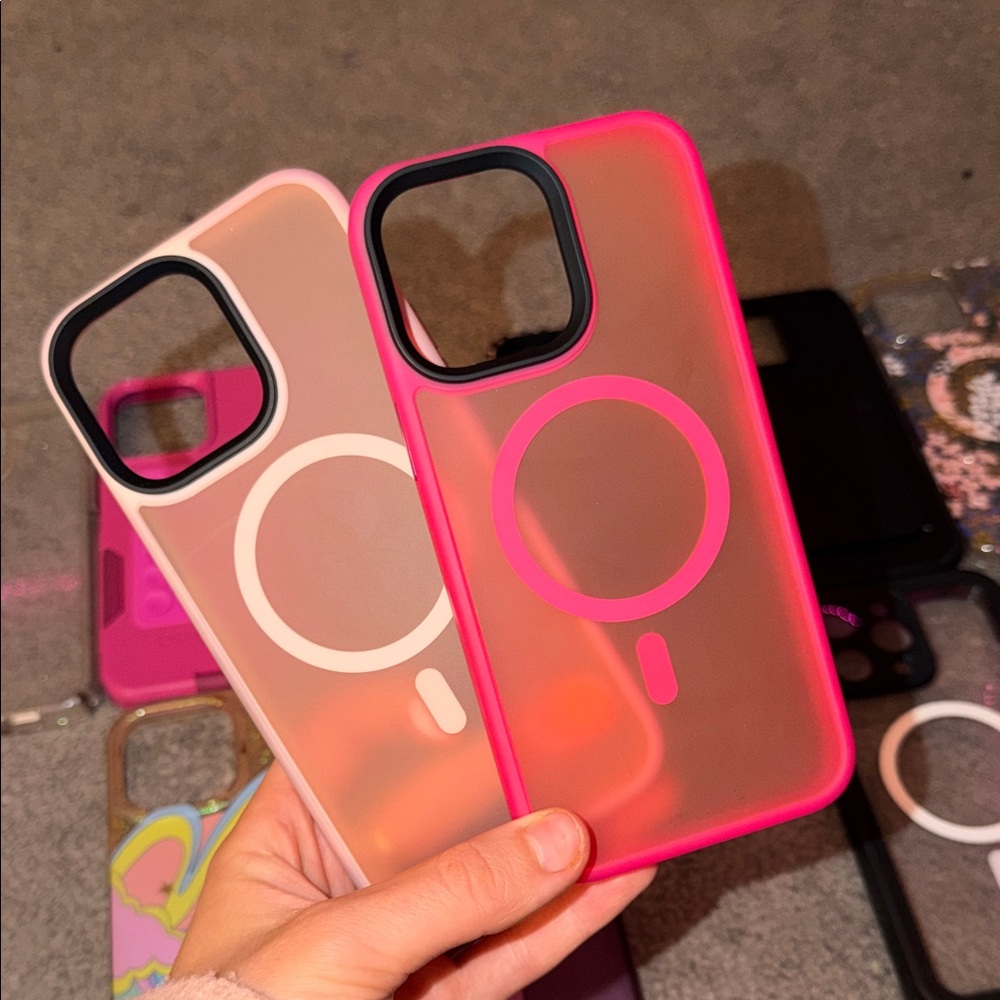 Bright Pink and Baby Pink Phone Case